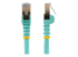 C6ASPAT6AQ - StarTech.com 6ft CAT6A Ethernet Cable, 10 Gigabit Shielded Snagless RJ45 100W PoE Patch Cord, CAT 6A 10GbE STP Network Cable w/Strain Relief, Aqua, Fluke Tested/UL Certified Wiring/TIA - Multi-angle