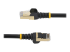 C6ASPAT15BK - StarTech.com 15ft CAT6A Ethernet Cable, 10 Gigabit Shielded Snagless RJ45 100W PoE Patch Cord, CAT 6A 10GbE STP Network Cable w/Strain Relief, Black, Fluke Tested/UL Certified Wiring/TIA - Multi-angle