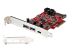 PEXUSB312A1C1H - StarTech.com 5-Port USB PCIe Card, 10Gbps USB 3.1 Gen 2 PCIe Card w/ 1x USB-C & 2x USB-A, 1x 2 Port IDC (Internal 5Gbps USB Header Expansion), USB C PCIe Card, PCI Express USB Controller - Left-angle