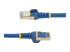C6ASPAT15BL - StarTech.com 15ft CAT6A Ethernet Cable, 10 Gigabit Shielded Snagless RJ45 100W PoE Patch Cord, CAT 6A 10GbE STP Network Cable w/Strain Relief, Blue, Fluke Tested/UL Certified Wiring/TIA - Multi-angle