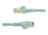 C6ASPAT25AQ - StarTech.com 25ft CAT6A Ethernet Cable, 10 Gigabit Shielded Snagless RJ45 100W PoE Patch Cord, CAT 6A 10GbE STP Network Cable w/Strain Relief, Aqua, Fluke Tested/UL Certified Wiring/TIA - Multi-angle