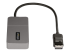 MST14DP123HD - StarTech.com 3-Port MST Hub, DisplayPort to Triple HDMI Monitors, 4K 60Hz, DP 1.4 Multi-Monitor Video Adapter with 1ft (30cm) Built-in Cable, USB Powered, Windows Only - Left-angle