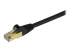 C6ASPAT20BK - StarTech.com 20ft CAT6A Ethernet Cable, 10 Gigabit Shielded Snagless RJ45 100W PoE Patch Cord, CAT 6A 10GbE STP Network Cable w/Strain Relief, Black, Fluke Tested/UL Certified Wiring/TIA - Close up
