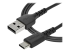 RUSB2AC1MB - StarTech.com 1m USB A to USB C Charging Cable, Durable Fast Charge & Sync USB 2.0 to USB Type C Data Cord, Rugged TPE Jacket Aramid Fiber M/M 3A Black, Samsung S10, S20, iPad Pro, Pixel - Close up