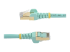 C6ASPAT20AQ - StarTech.com 20ft CAT6A Ethernet Cable, 10 Gigabit Shielded Snagless RJ45 100W PoE Patch Cord, CAT 6A 10GbE STP Network Cable w/Strain Relief, Aqua, Fluke Tested/UL Certified Wiring/TIA - Multi-angle
