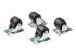 RKCASTER2 - StarTech.com Heavy Duty Casters for Server Racks/Cabinets, Set of 4 Universal M6 2-inch Swivel Caster Kit, 45x75mm Pattern, Replacement Caster Wheels for 4 Post Racks, Steel/Plastic - Left-angle