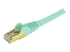C6ASPAT20AQ - StarTech.com 20ft CAT6A Ethernet Cable, 10 Gigabit Shielded Snagless RJ45 100W PoE Patch Cord, CAT 6A 10GbE STP Network Cable w/Strain Relief, Aqua, Fluke Tested/UL Certified Wiring/TIA - Close up